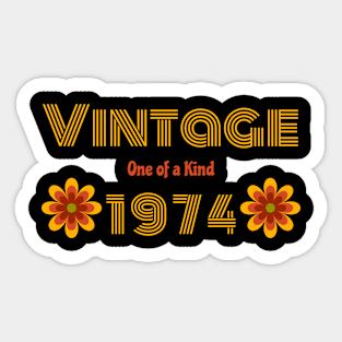 Vintage Birth Year 1974 Sticker